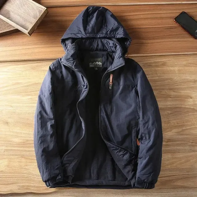 Wiaofellas Winter Fleece Cotton Coat Men Bomber Jacket Military Hooded Parkas Windbreaker Warm Windproof Waterproof Outerwear Brand Jackets