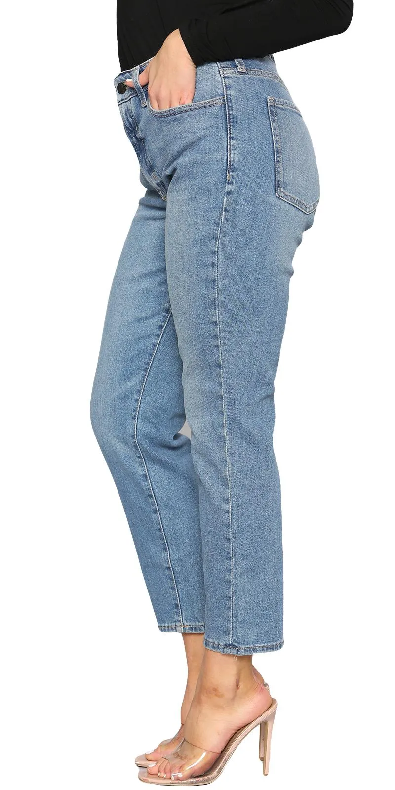 Women Slim Fit Mid Rise Stretch Denim Jeans