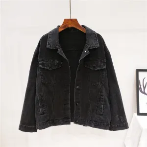 Women's embroidered denim jacket