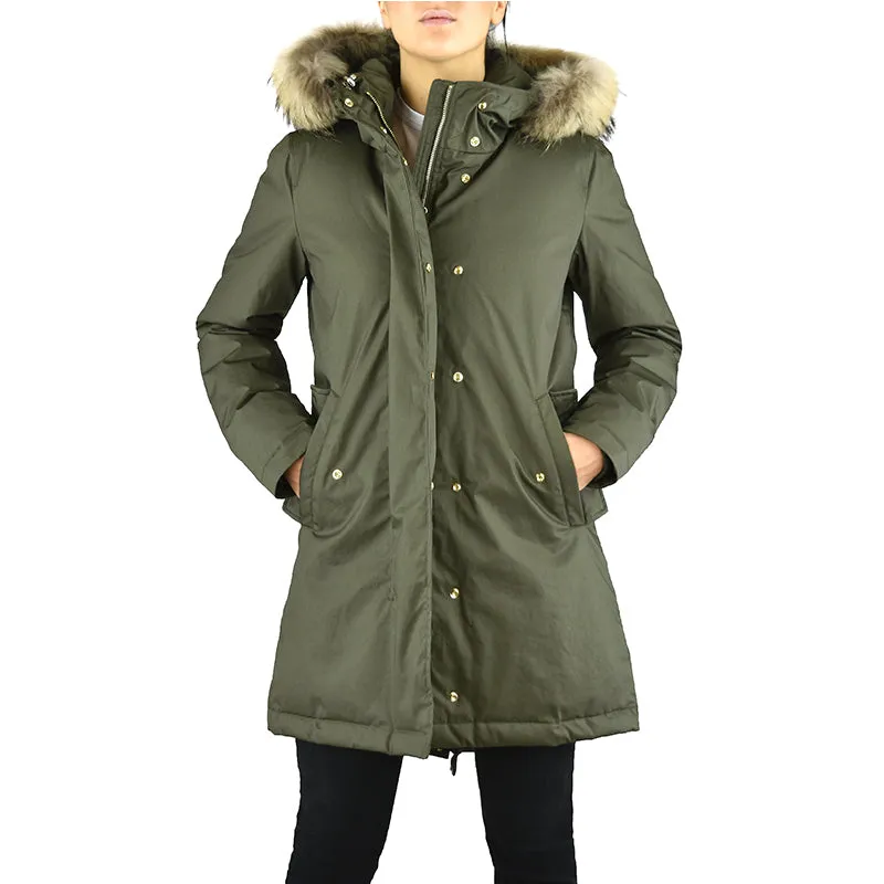 WOOLRICH W'S Tiffany Parka Verde Militare