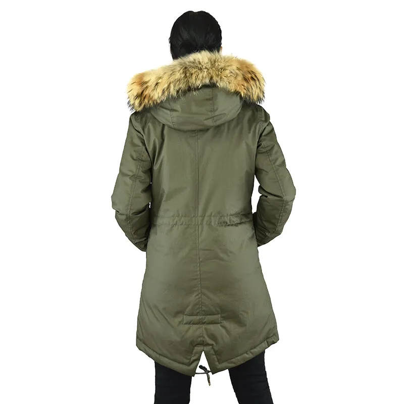 WOOLRICH W'S Tiffany Parka Verde Militare