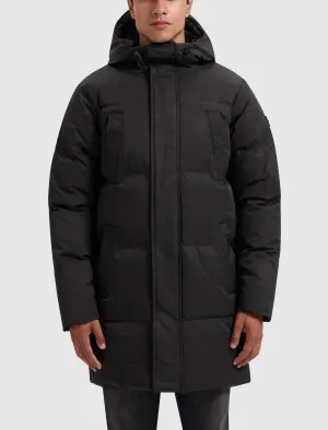 Woven Twill Parka | Black