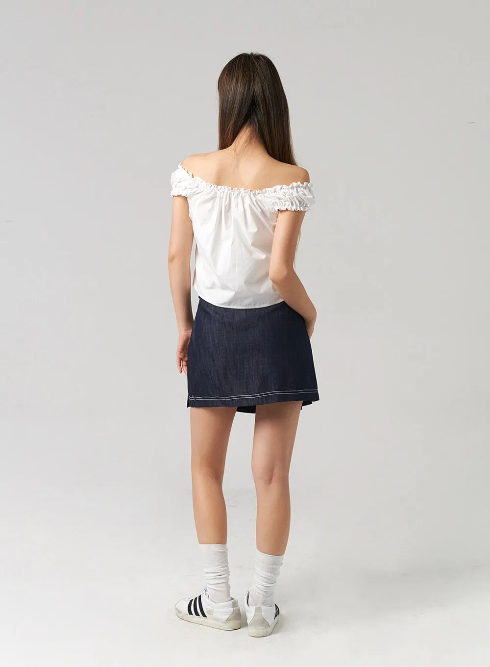 Wrapped Pleated Mini Skirt CL306