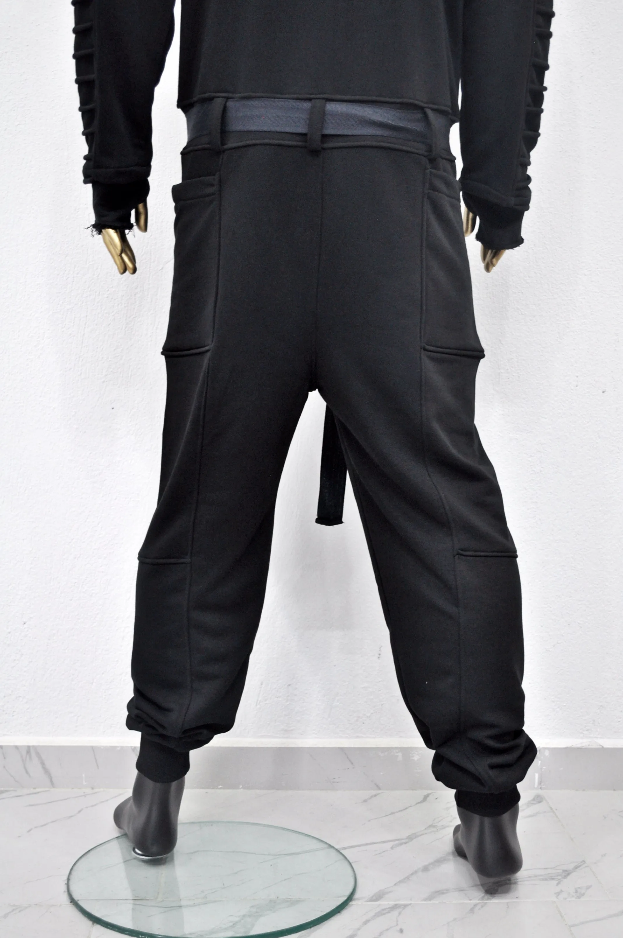 XS - 8XL Men's Black Overall Jumpsuit,Sci-fi Cosplay Flight Suit,Rave Regalo Moch,Cyberpunk/Futuristic Jacket,Gothic Hoodie/PLUS SIZE-BB0155